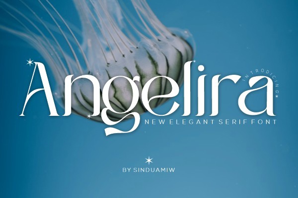 Beispiel einer Angelira Regular-Schriftart