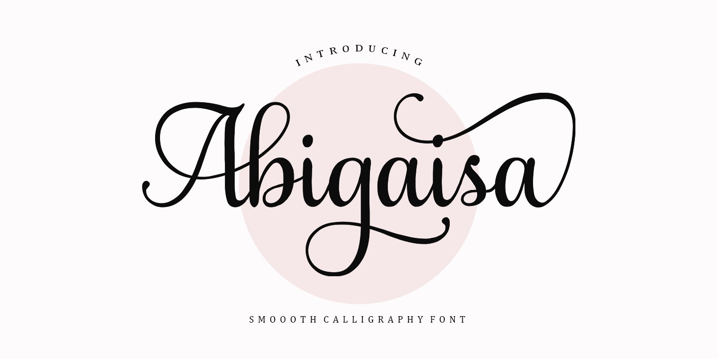 Beispiel einer Abigaisa Regular-Schriftart