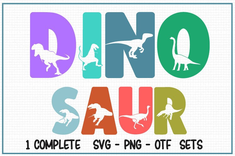 Beispiel einer Dinosaur Alphabet-Schriftart