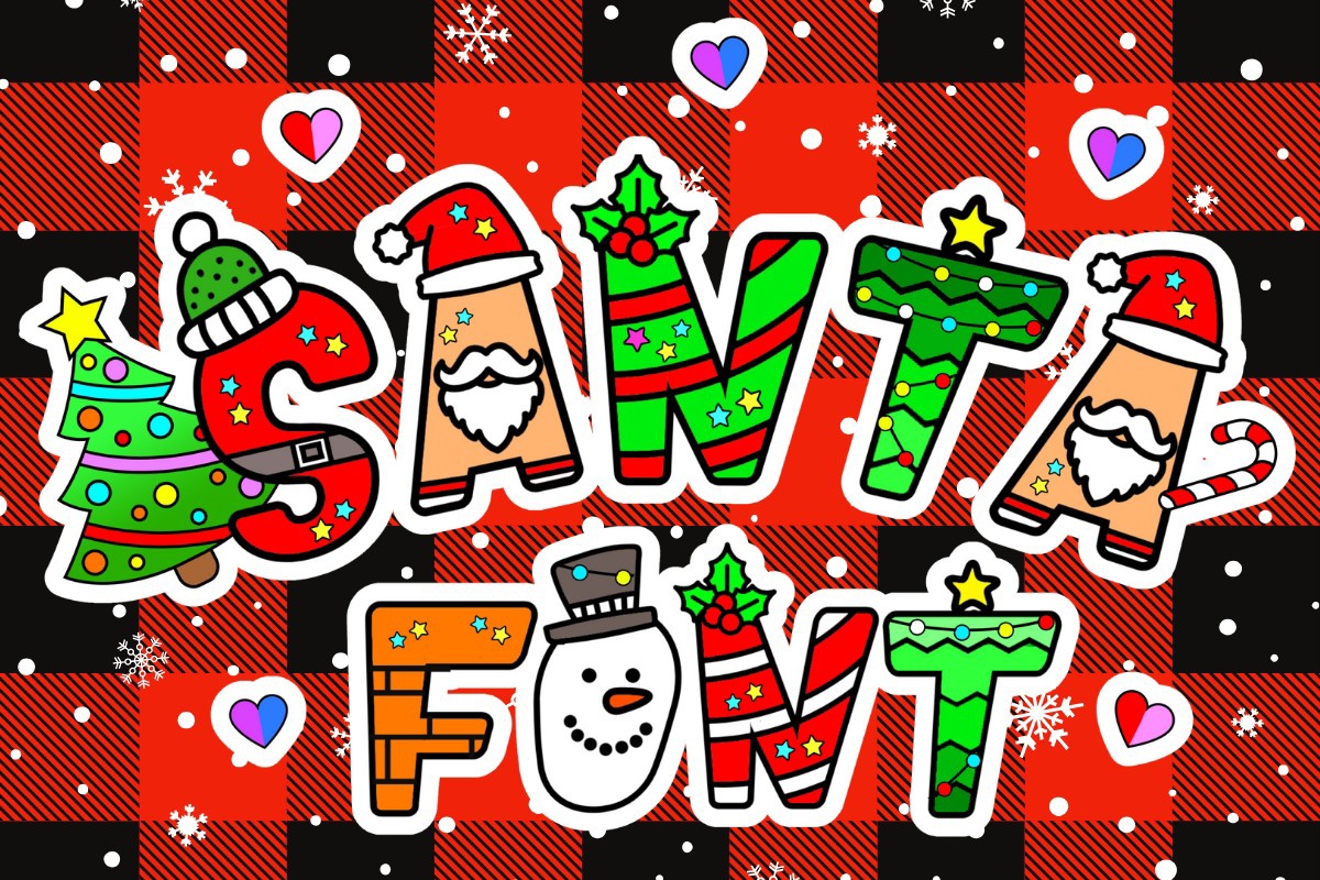 Beispiel einer Santa-Schriftart