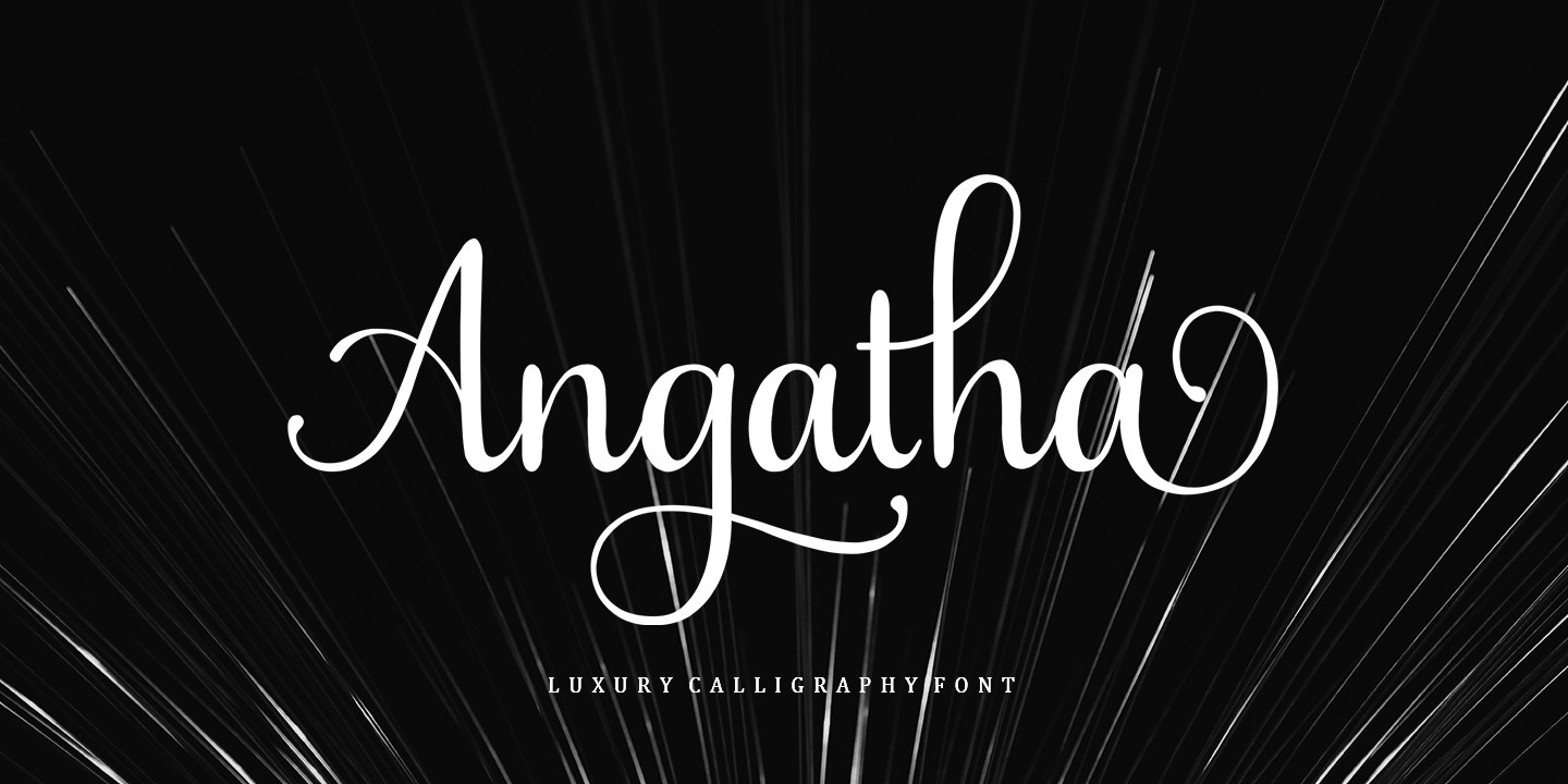 Beispiel einer Angatha-Schriftart