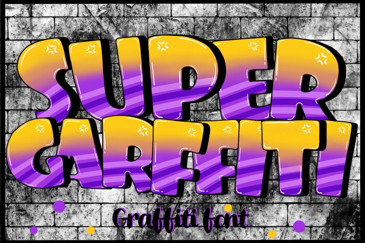 Beispiel einer Super Graffiti Regular-Schriftart