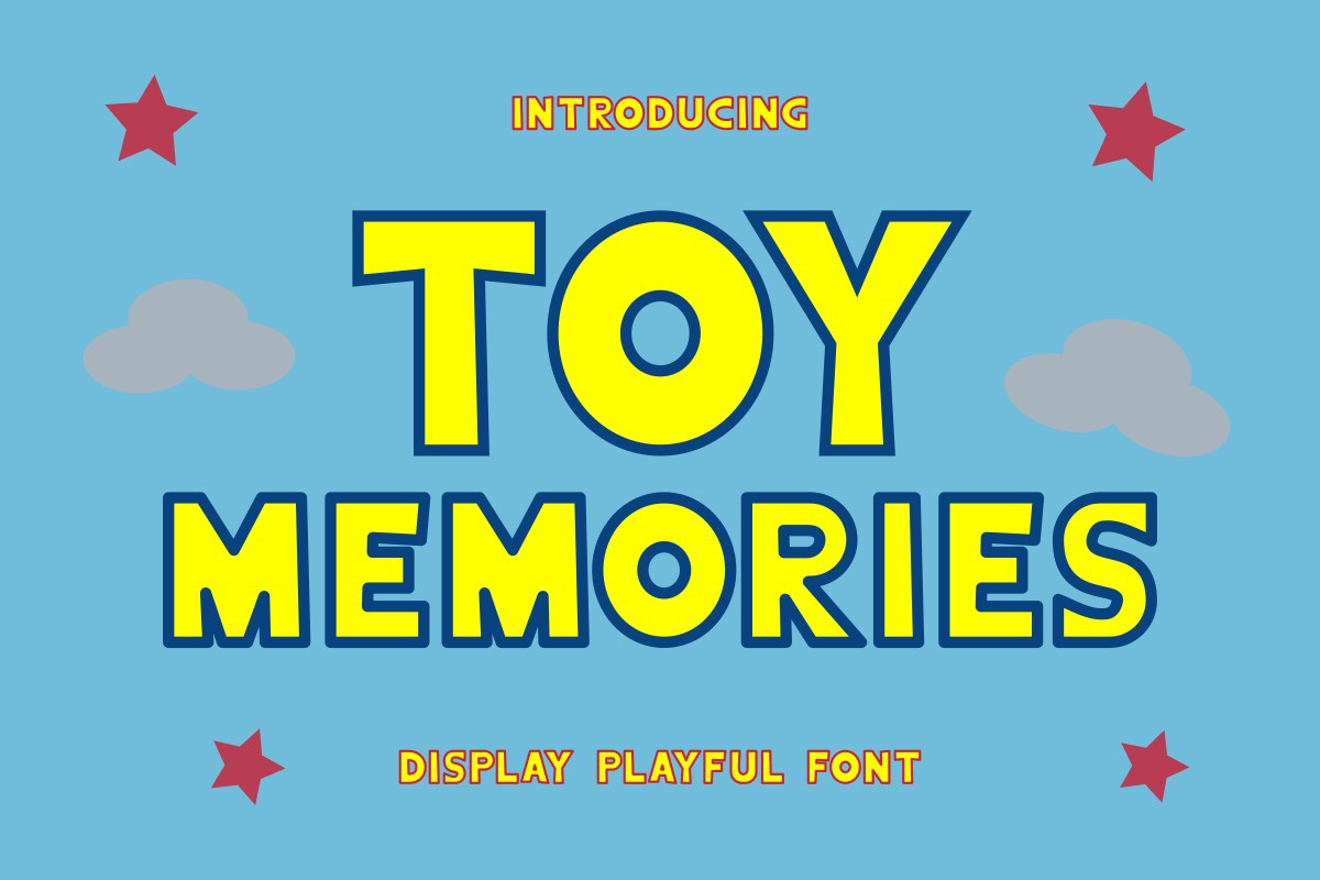 Beispiel einer Toy Memories-Schriftart