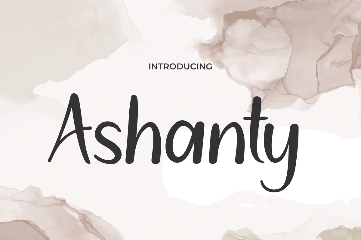 Beispiel einer Ashanty Regular-Schriftart