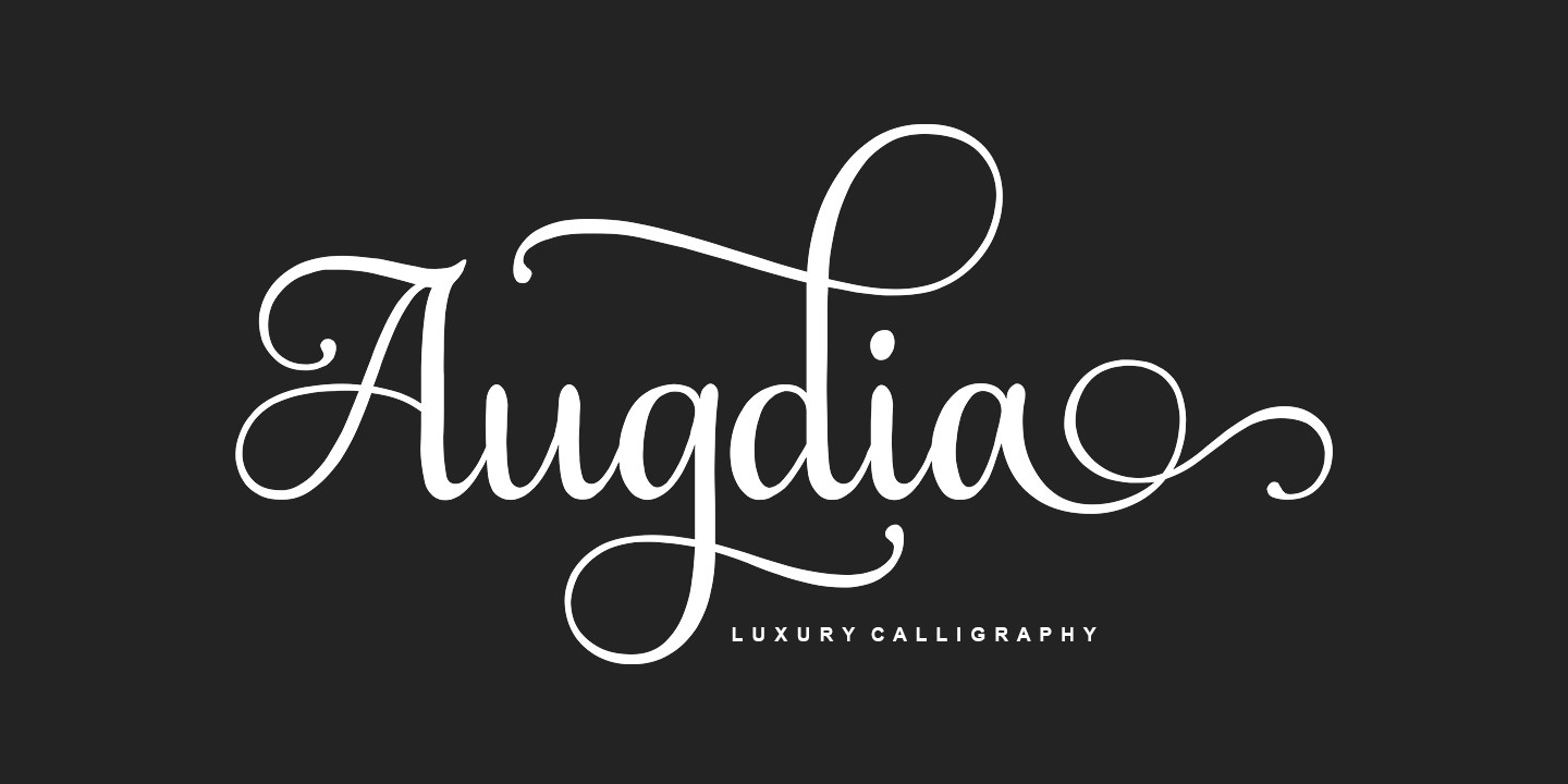 Beispiel einer Augdia Regular-Schriftart