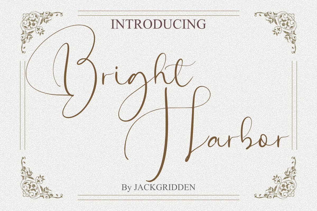 Beispiel einer Bright Harbor Regular-Schriftart