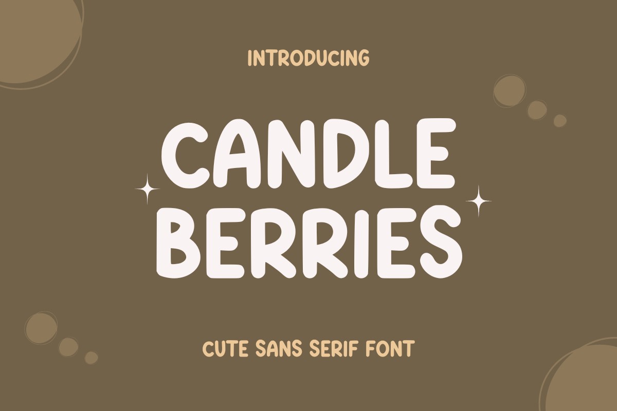 Beispiel einer Candle Berries Regular-Schriftart