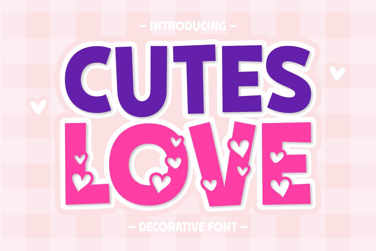 Beispiel einer Cutes Love-Schriftart