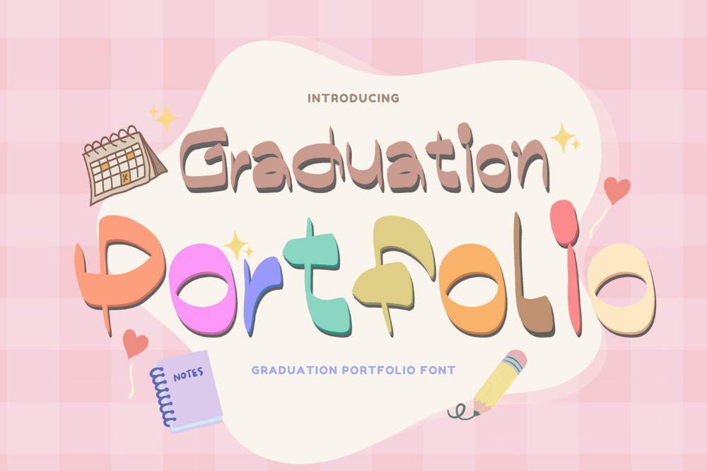 Beispiel einer Graduation Portfolio-Schriftart