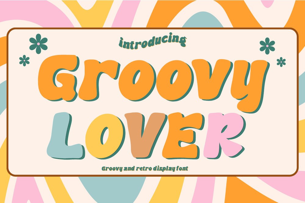 Beispiel einer Groovy Lover-Schriftart