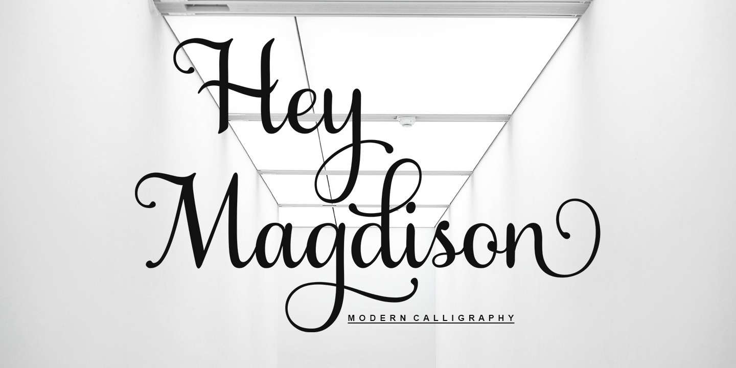 Beispiel einer Hey Magdison-Schriftart