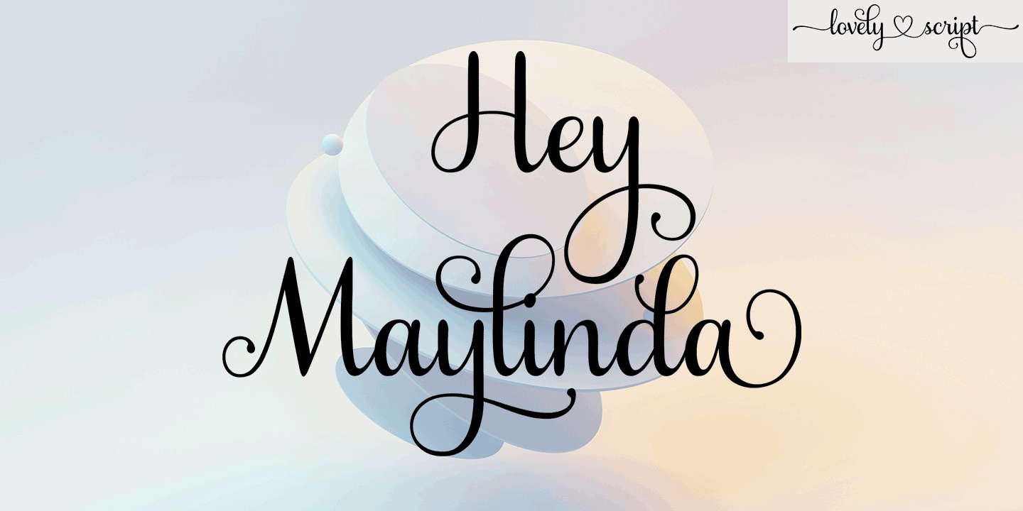 Beispiel einer Hey Maylinda Regular-Schriftart