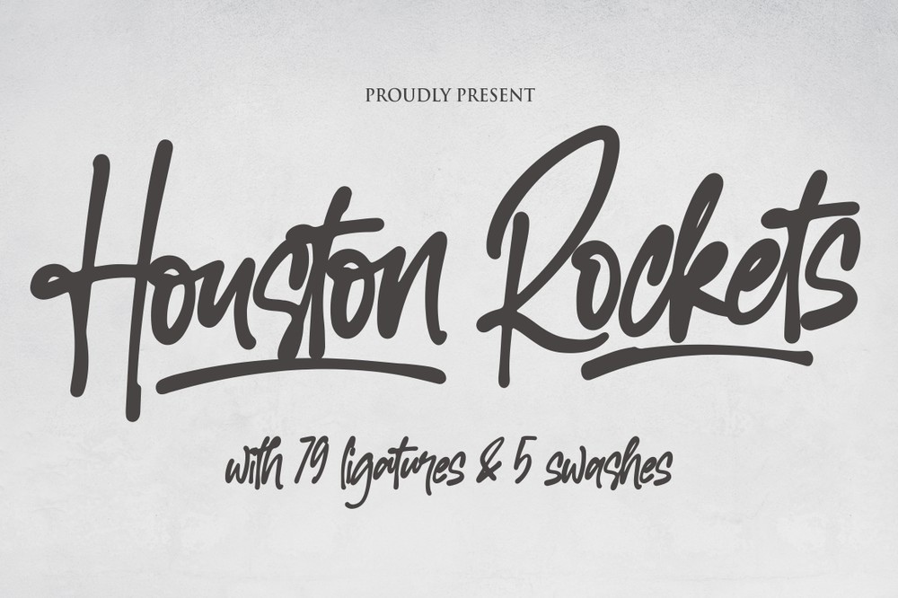 Beispiel einer Houston Rockets-Schriftart