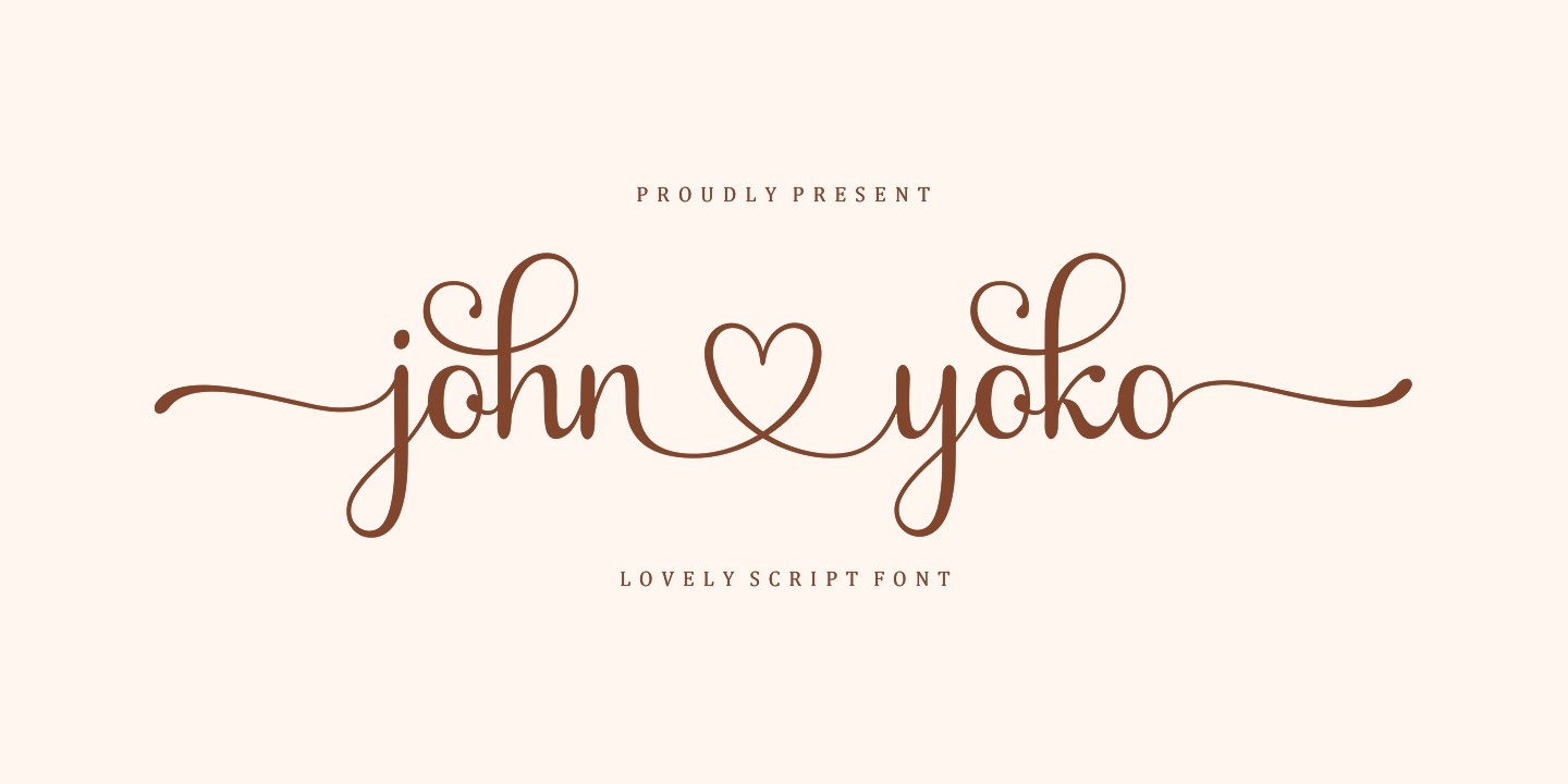 Beispiel einer John Yoko Regular-Schriftart