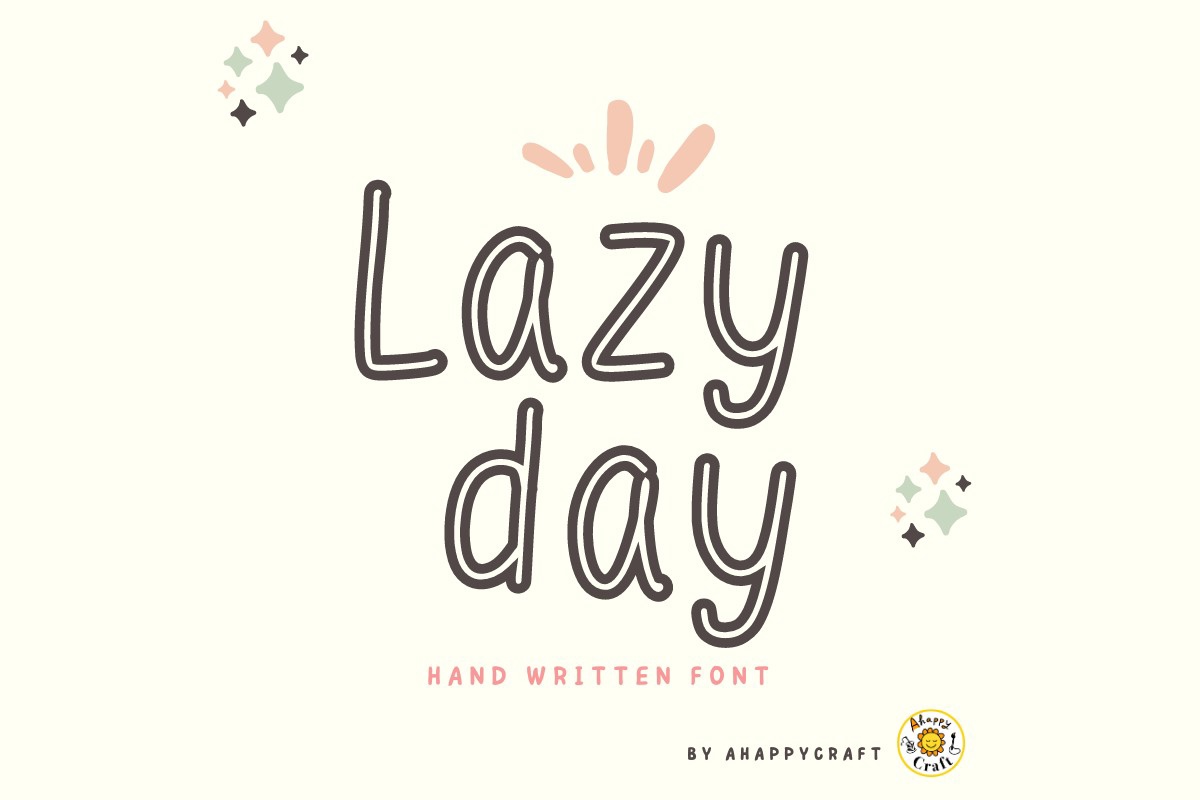 Beispiel einer Lazy Day Regular-Schriftart