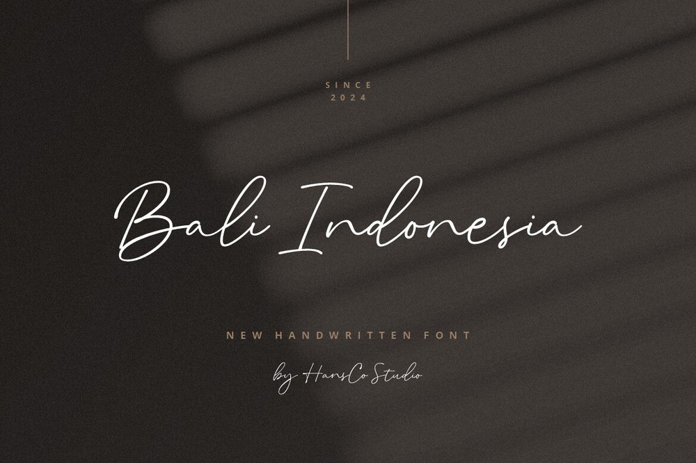 Beispiel einer Bali Indonesia-Schriftart