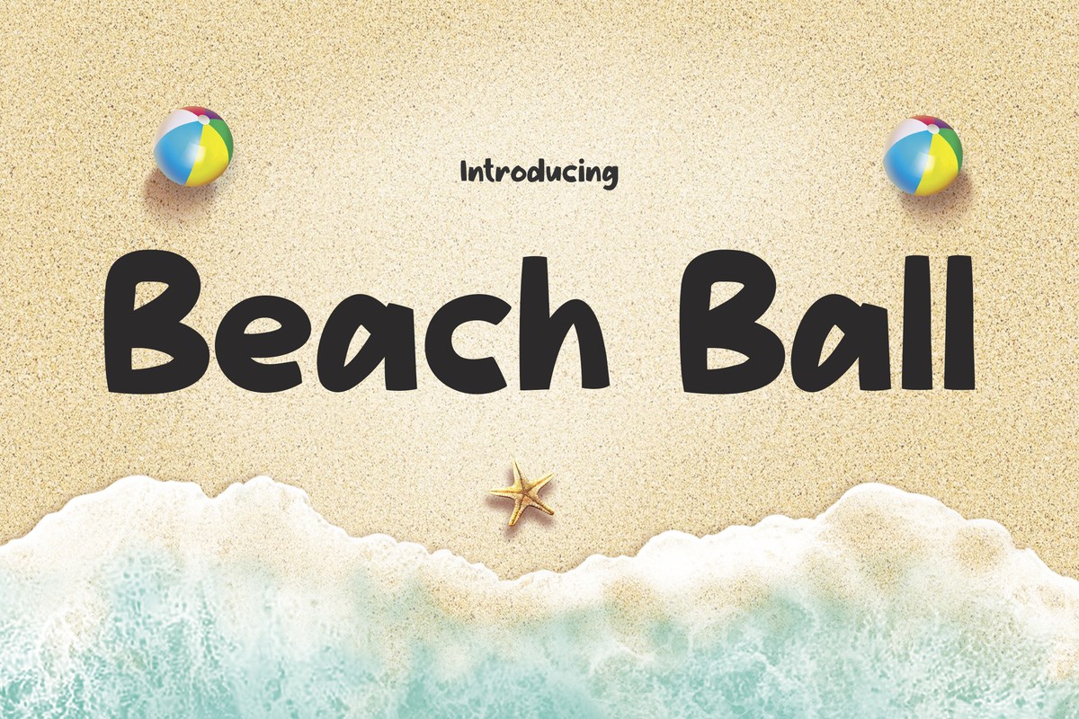 Beispiel einer Beach Ball Regular-Schriftart