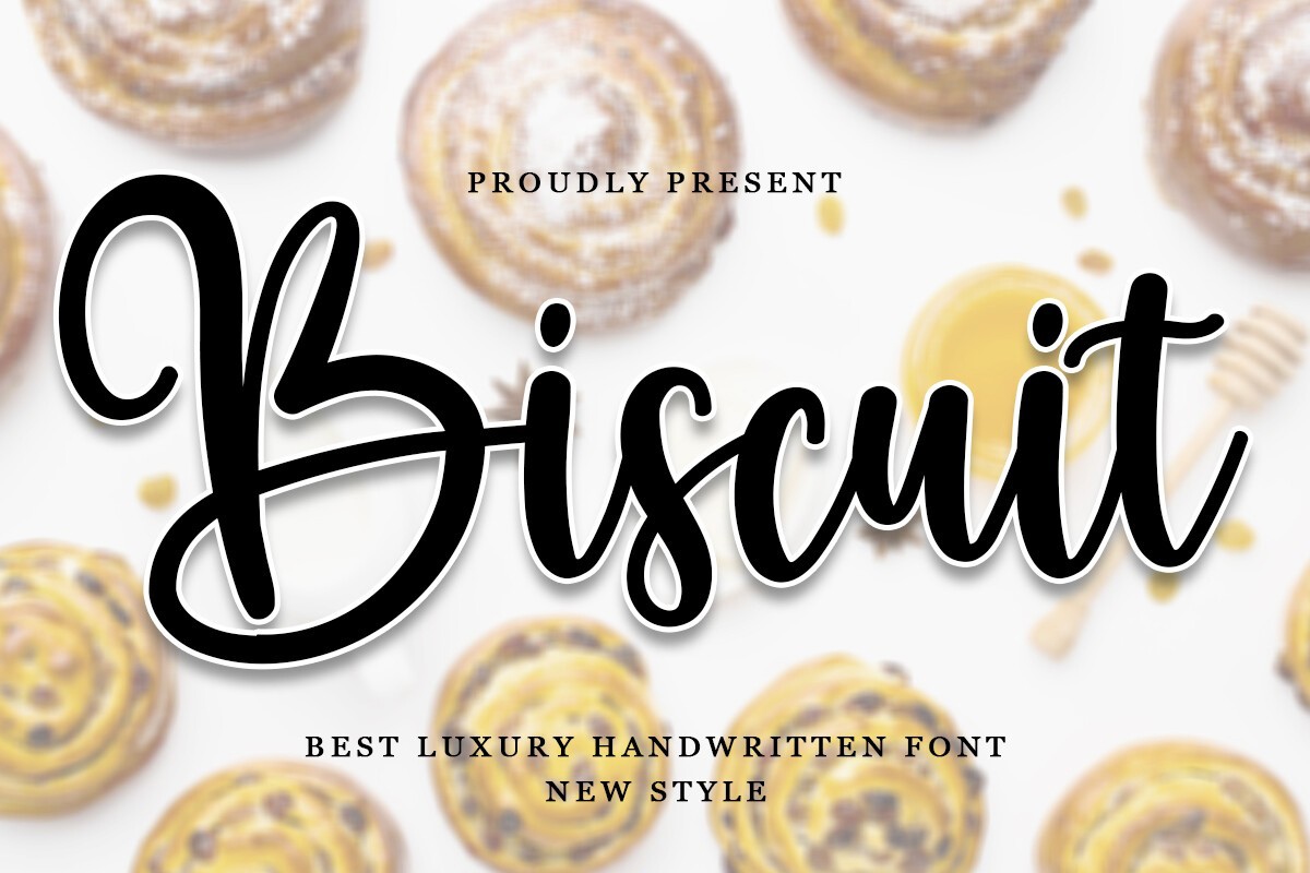 Beispiel einer Biscuit-Schriftart