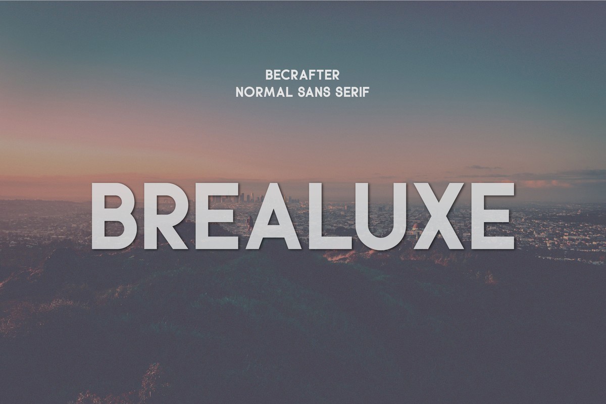 Beispiel einer Brealuxe-Schriftart