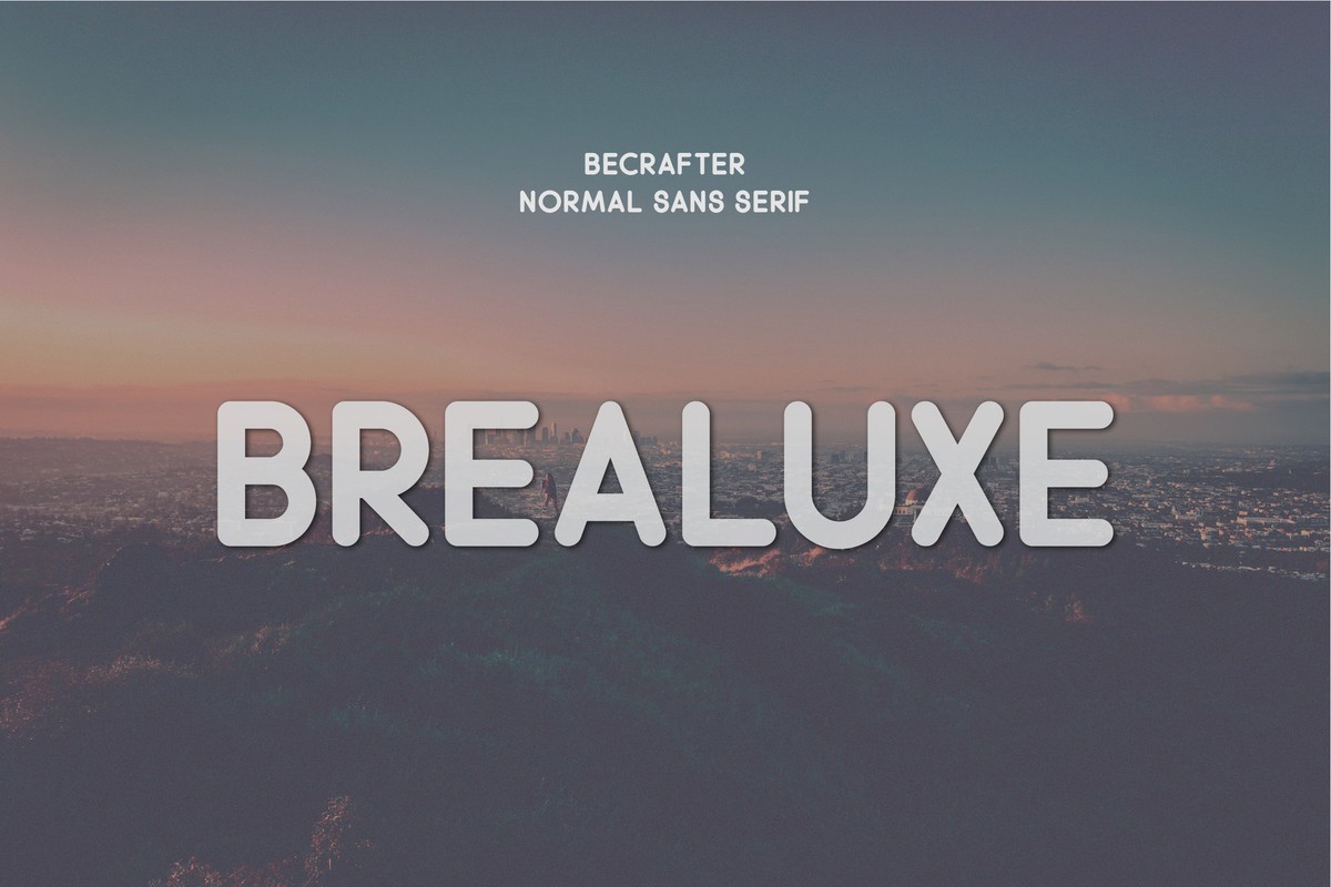 Beispiel einer Brealuxe Rounded-Schriftart