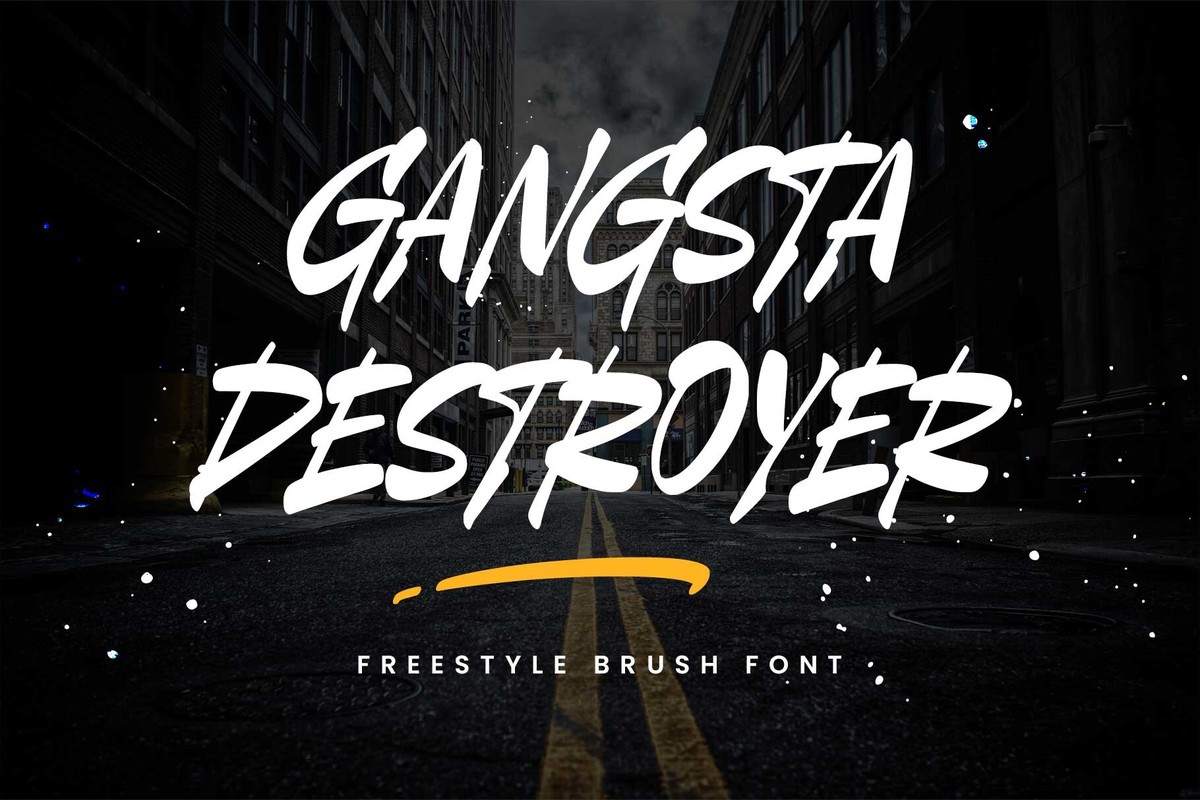 Beispiel einer Gangsta Destroyer-Schriftart