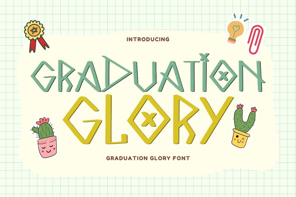 Beispiel einer Graduation Glory-Schriftart