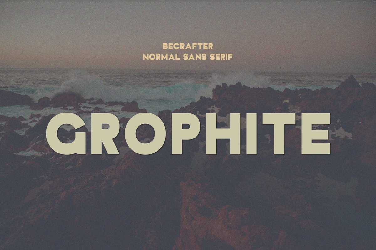 Beispiel einer Grophite Regular-Schriftart