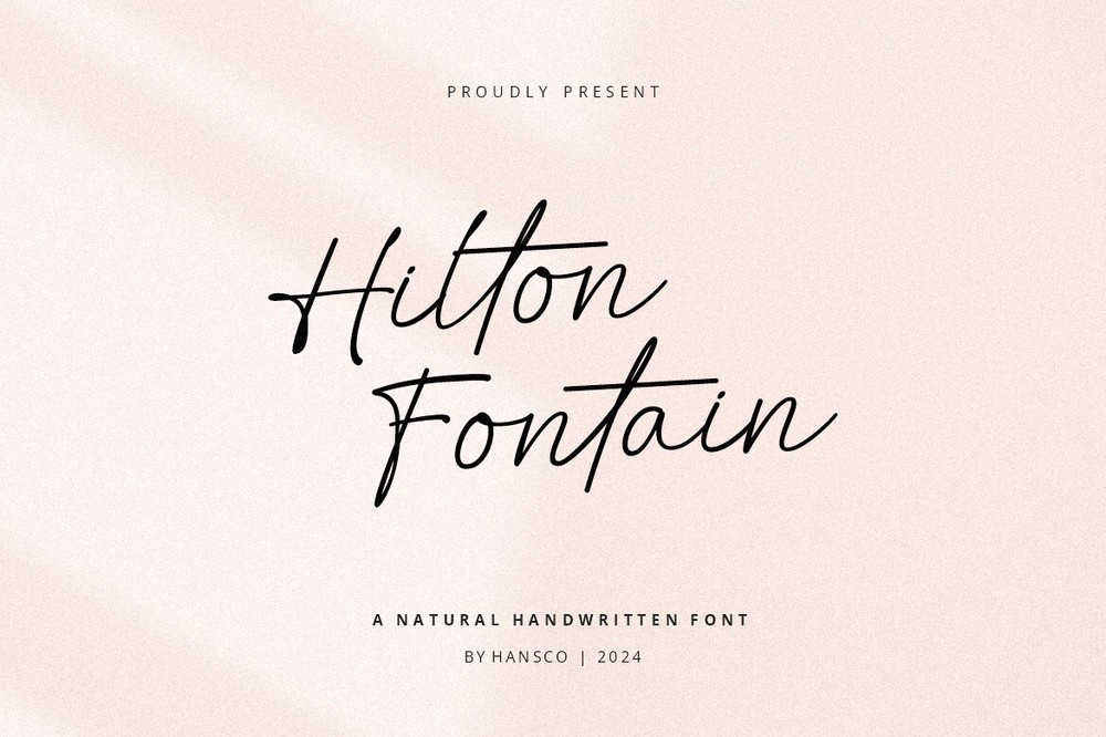 Beispiel einer Hilton Fontain-Schriftart