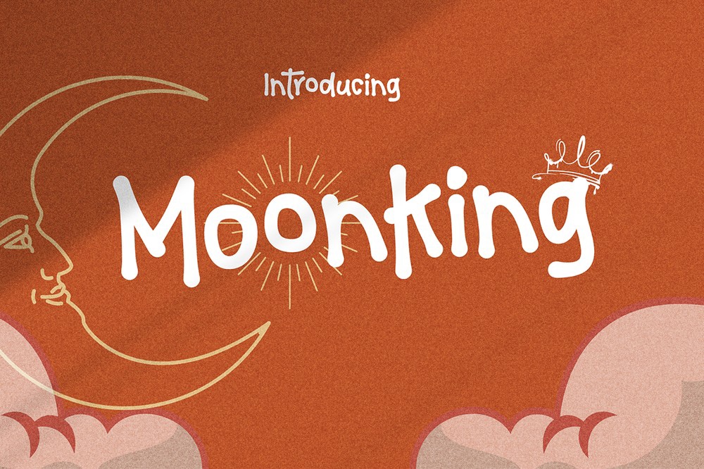 Beispiel einer Moonking Regular-Schriftart