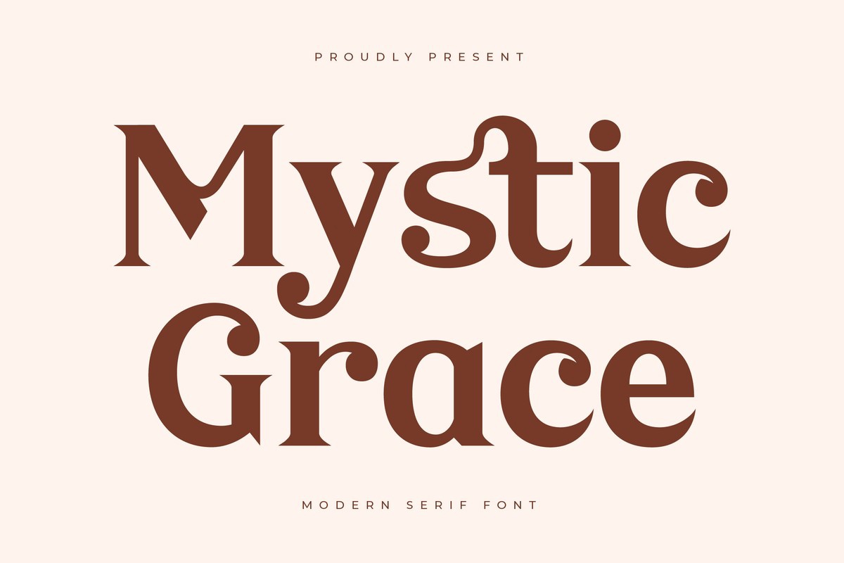 Beispiel einer Mystic Grace-Schriftart