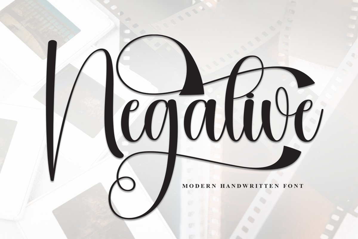 Beispiel einer Negative-Schriftart