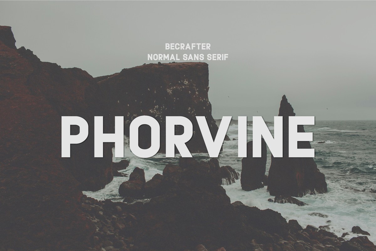 Beispiel einer Phorvine Regular-Schriftart