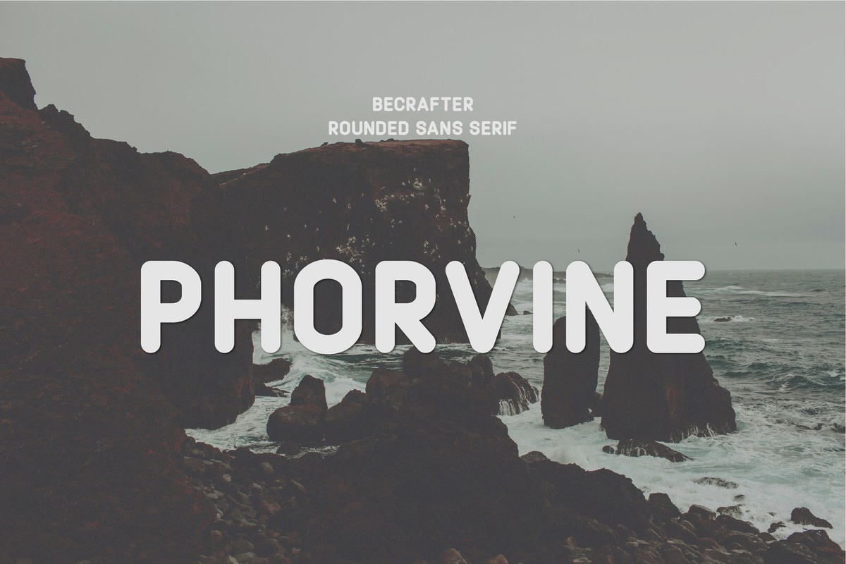 Beispiel einer Phorvine Rounded-Schriftart