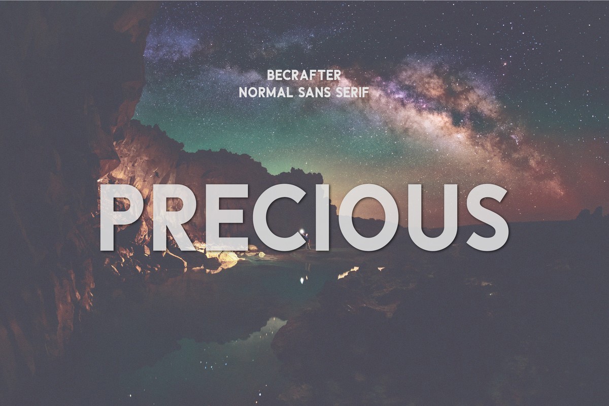 Beispiel einer Precious-Schriftart