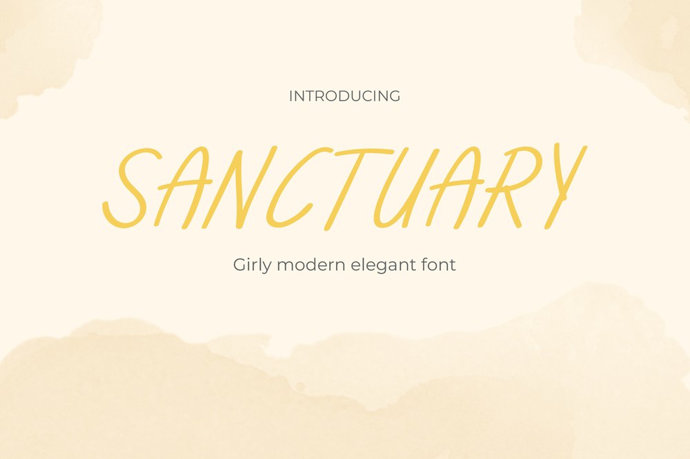 Beispiel einer Sanctuary Regular-Schriftart