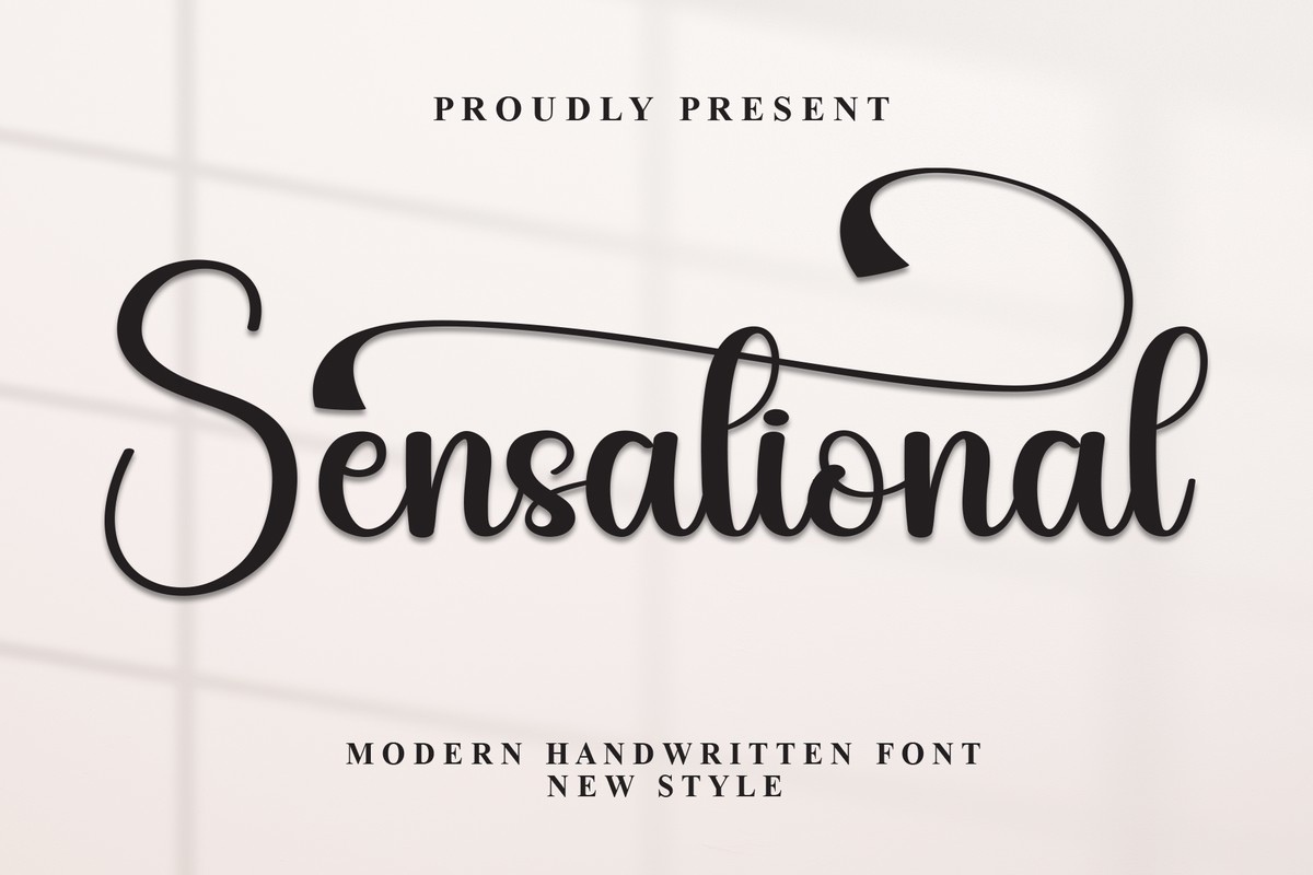 Beispiel einer Sensational-Schriftart