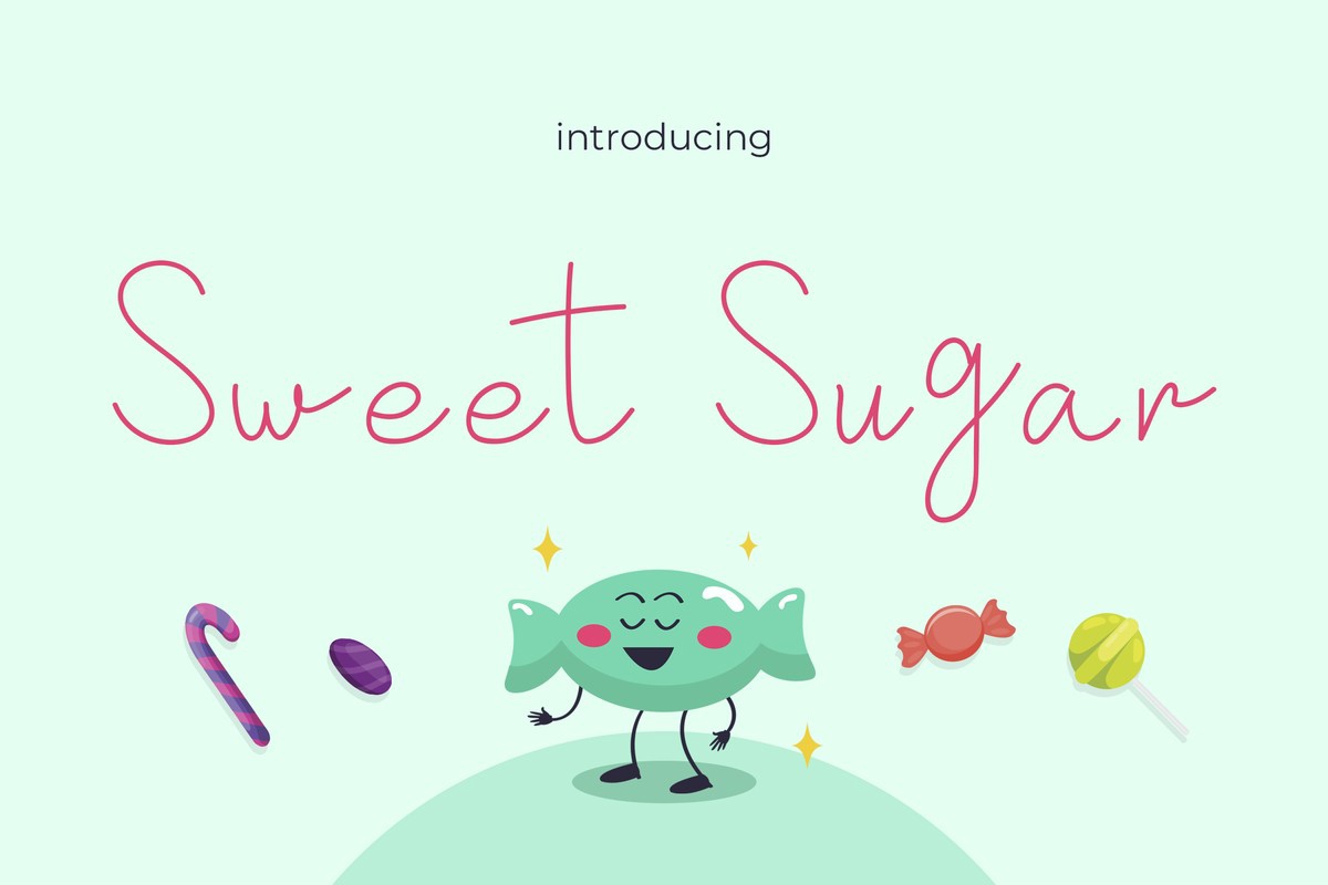 Beispiel einer Sweet Sugar-Schriftart