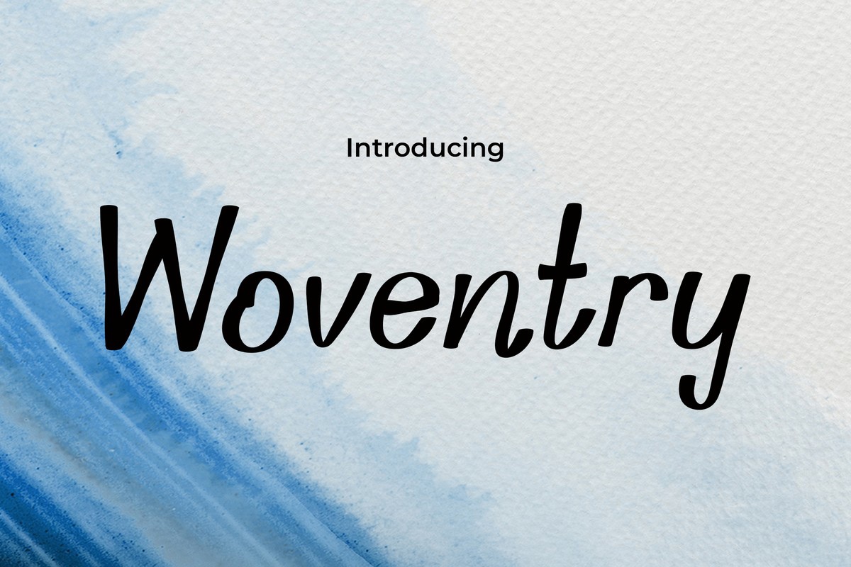 Beispiel einer Woventry-Schriftart