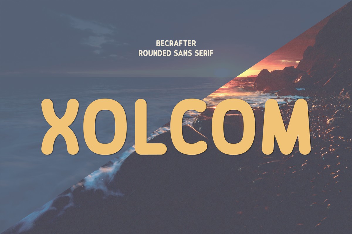 Beispiel einer Xolcom Rounded Regular-Schriftart