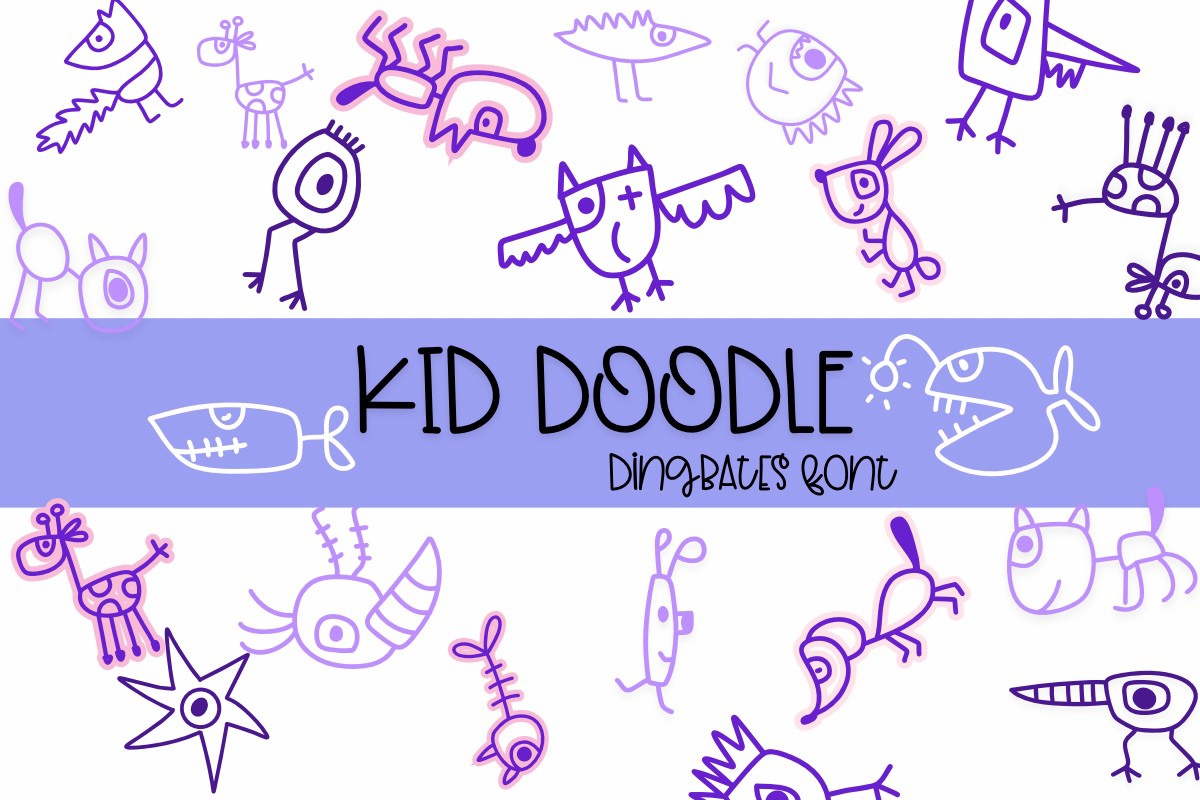 Beispiel einer Kid Doodle Regular-Schriftart