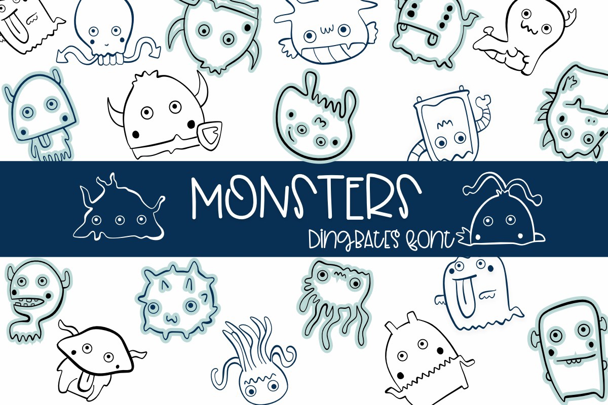 Beispiel einer Monsters-Schriftart