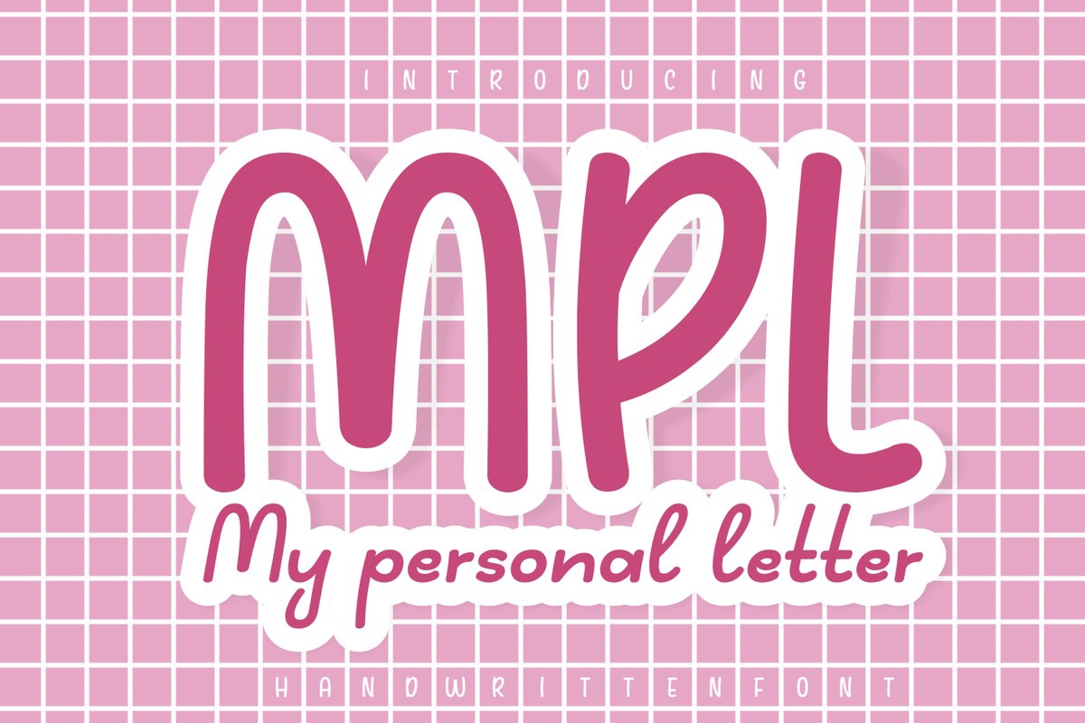 Beispiel einer My Personal Letter-Schriftart