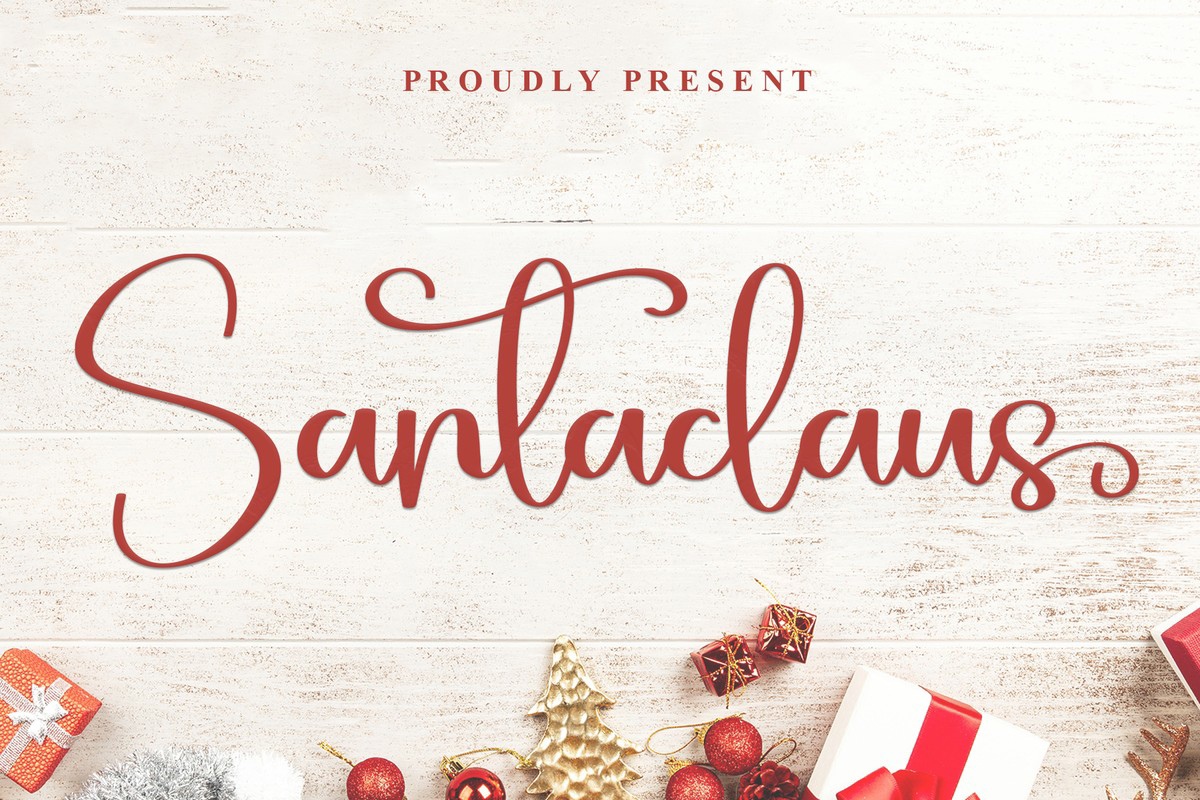 Beispiel einer Santaclaus-Schriftart