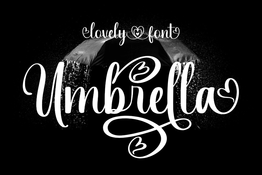 Beispiel einer Umbrella Regular-Schriftart