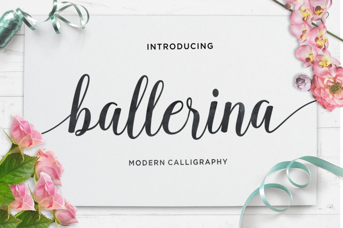 Beispiel einer Ballerina Script-Schriftart