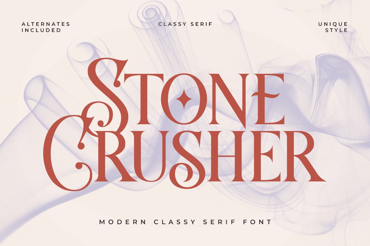 Beispiel einer Stone Crusher-Schriftart