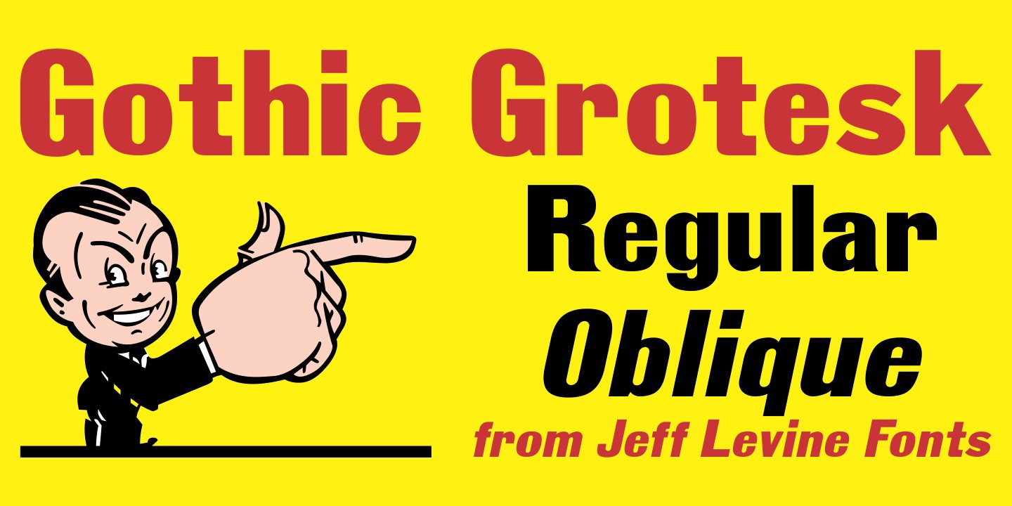 Beispiel einer Gothic Grotesk Regular-Schriftart