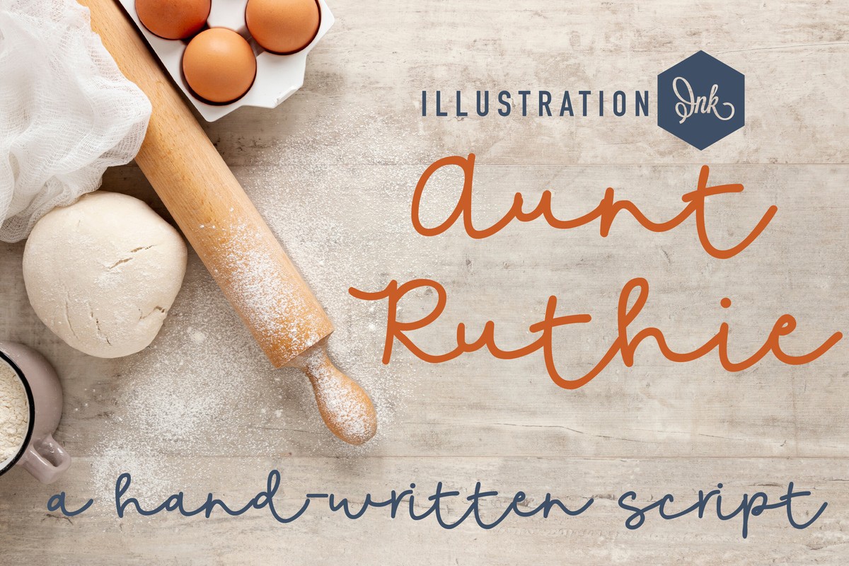 Beispiel einer ZP Aunt Ruthie-Schriftart