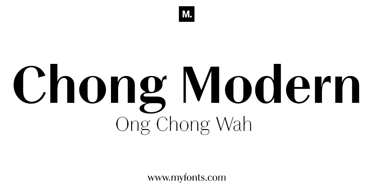 Beispiel einer Chong Modern Regular-Schriftart