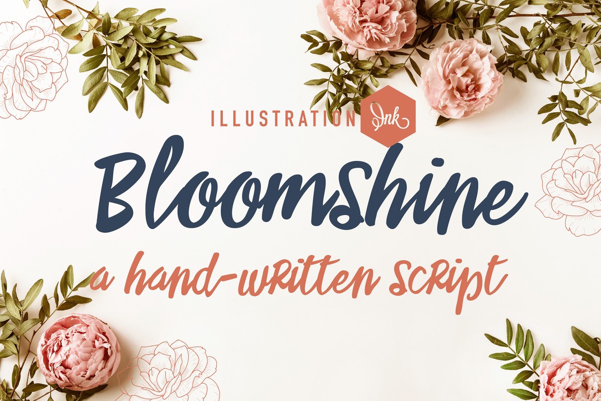 Beispiel einer LD Bloomshine-Schriftart